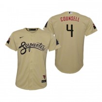 Men's Arizona Diamondbacks Craig Counsell Gold Serpientes City Connect Jersey