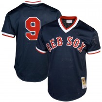 Men's Boston Red Sox Ted Williams Mitchell & Ness Navy Cooperstown Collection Big & Tall Mesh Batting Practice Jersey