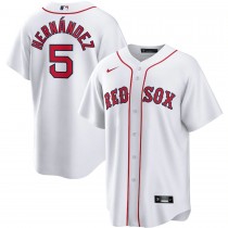 Men's Boston Red Sox 5 Enrique Hernandez White Home Replica Player Jersey