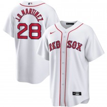 Men's Boston Red Sox 28 J.D. Martinez White Home Replica Player Name Jersey