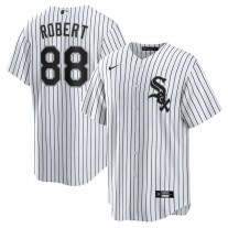 Men's Chicago White Sox 88 Luis Robert White Replica Player Name Jersey