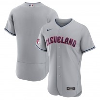 Men's Cleveland Guardians Gray Road Authentic Team Jersey