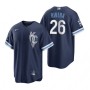 Kansas City Royals Emmanuel Rivera Navy 2022 City Connect Game Jersey