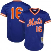 Men's New York Mets Dwight Gooden Mitchell & Ness Royal Cooperstown Mesh Batting Practice Jersey