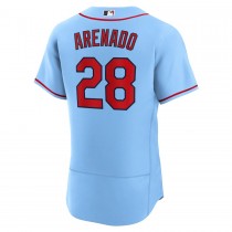 Men's St. Louis Cardinals 28 Nolan Arenado Light Blue Alternate Authentic Player Jersey