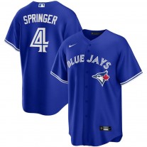 Men's Toronto Blue Jays 4 George Springer Royal Alternate Replica Player Jersey